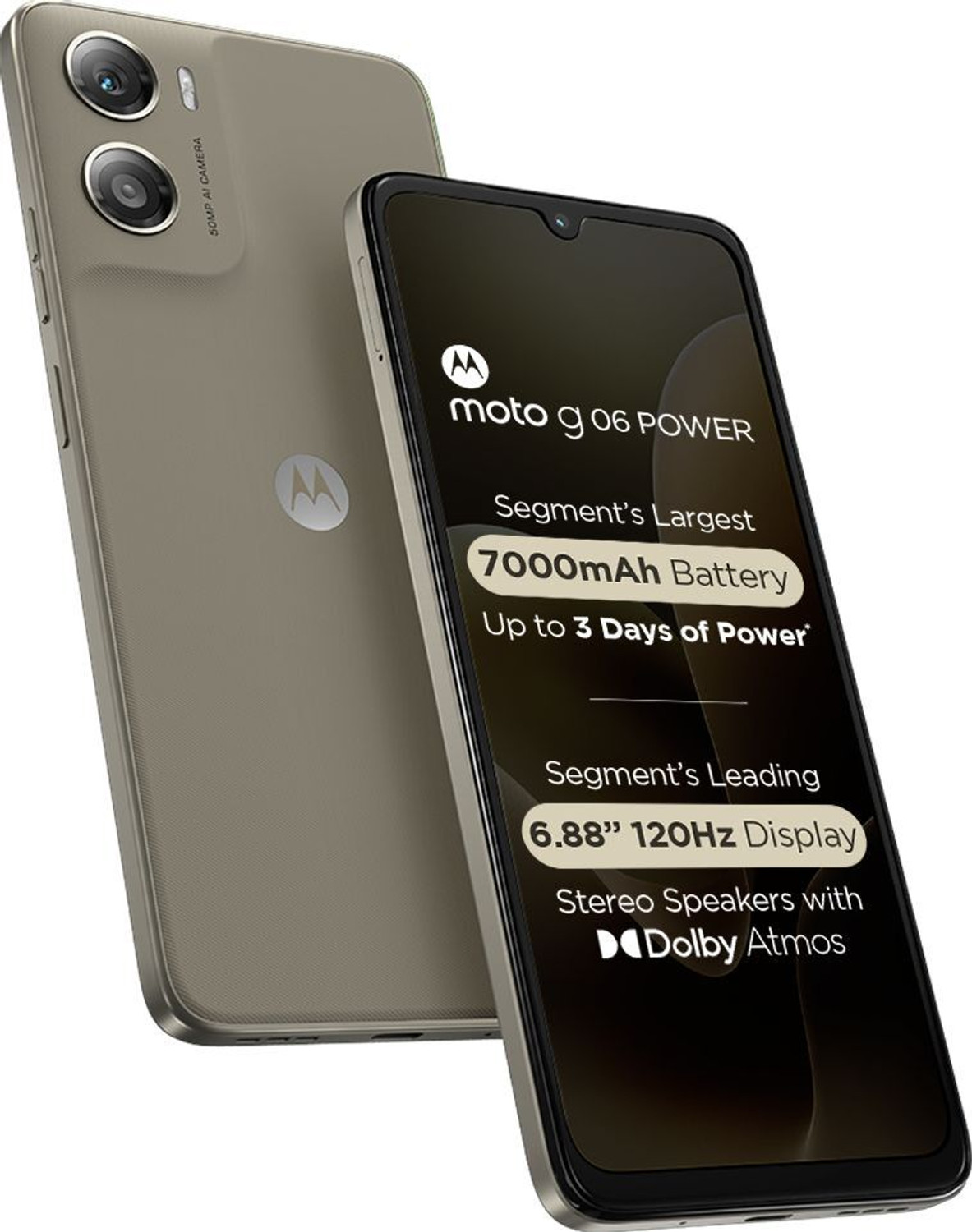 Image of MOTOROLA g06 power Charger in the Box (Pantone Laurel Oak, 64 GB)