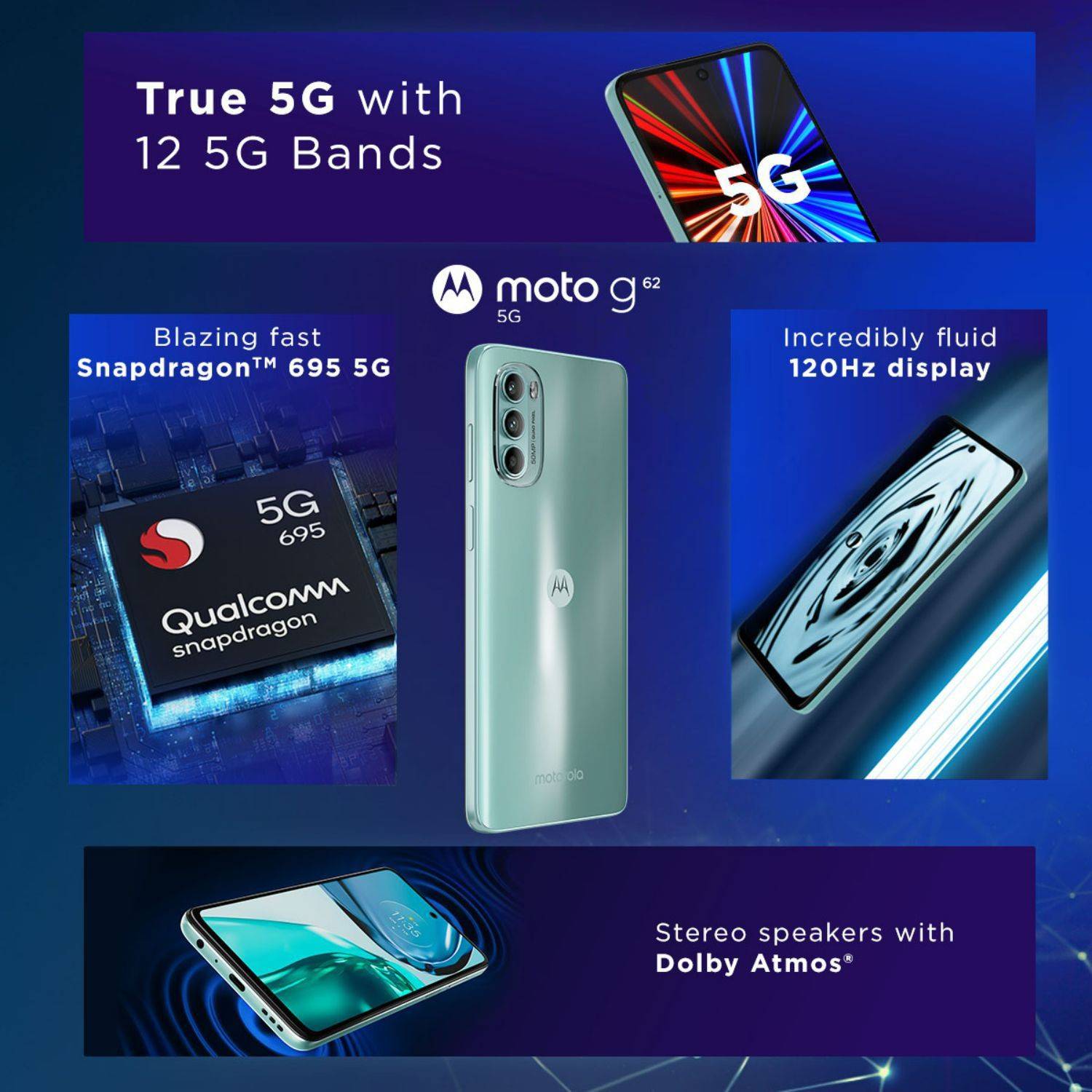 Motorola G62 5G Frosted Blue 128GB - Image 4