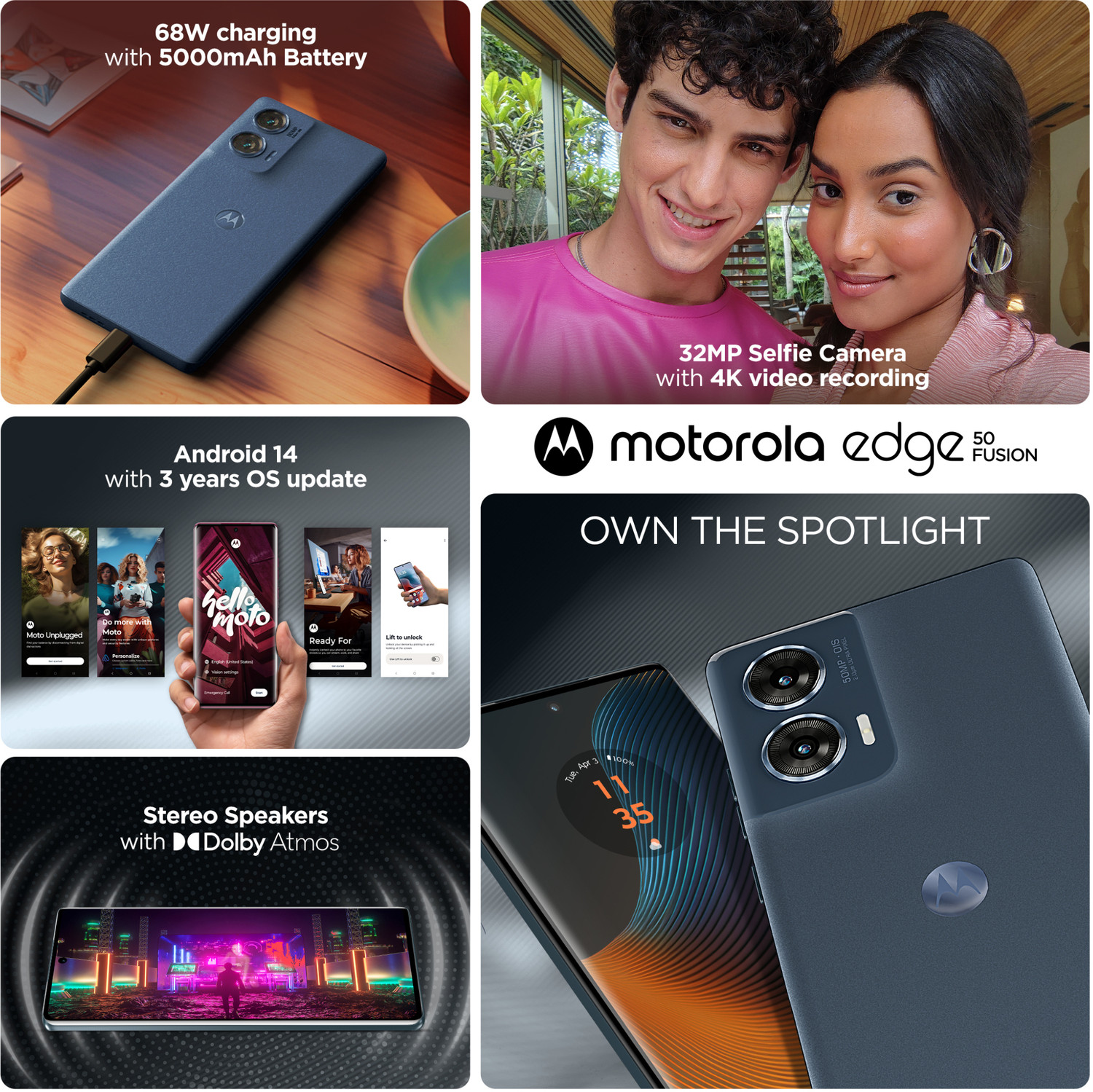 Image of Motorola Edge 50 Fusion (Forest Blue, 256 GB)