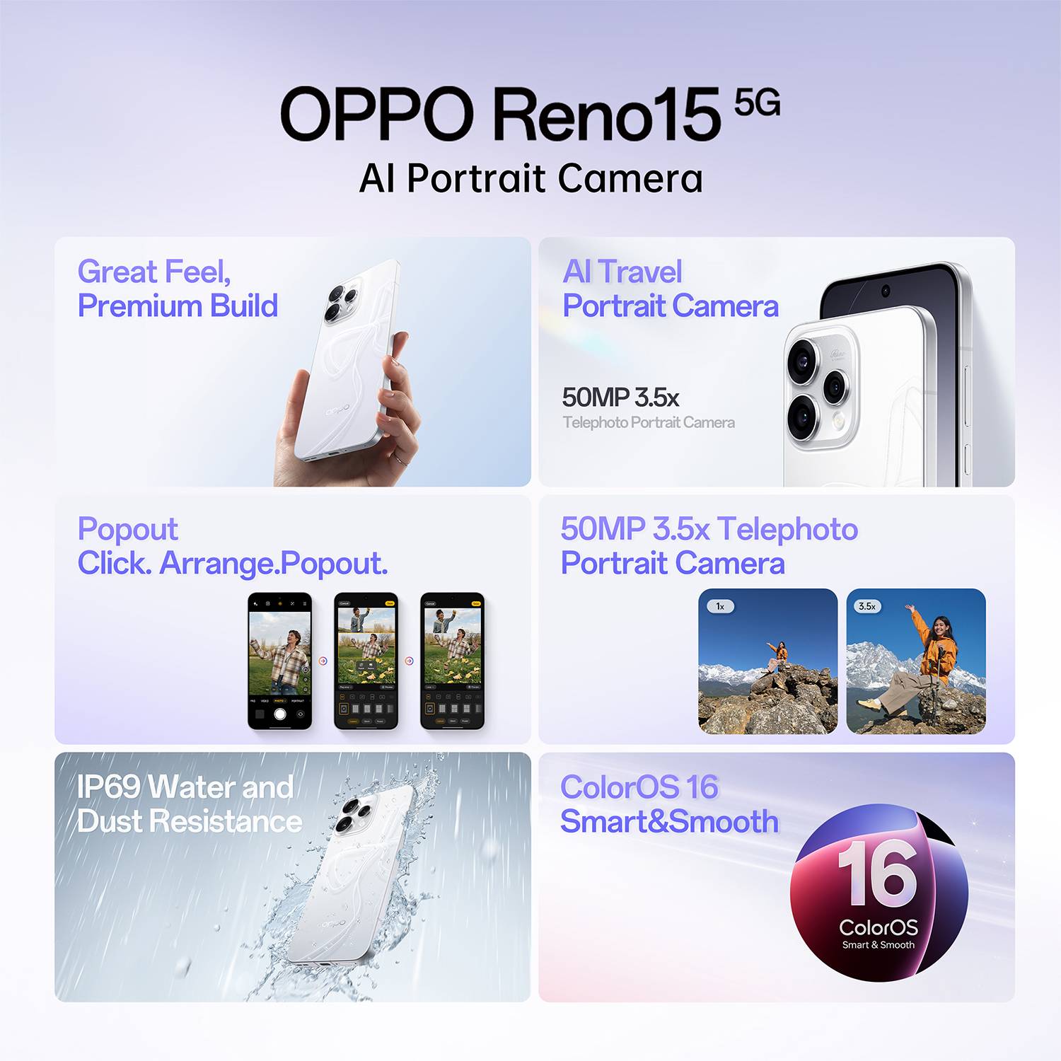 OPPO Reno15 5G 256GB Twilight Blue - Image 2