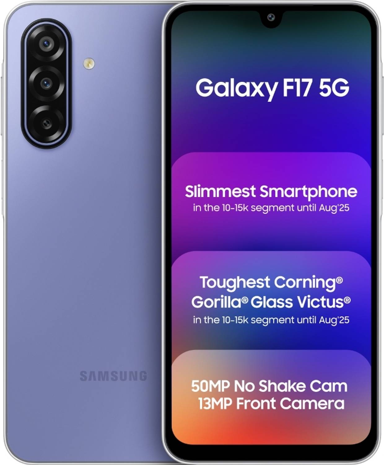 Samsung Galaxy F17 5G (Violet Pop, 128 GB) (6 GB RAM)