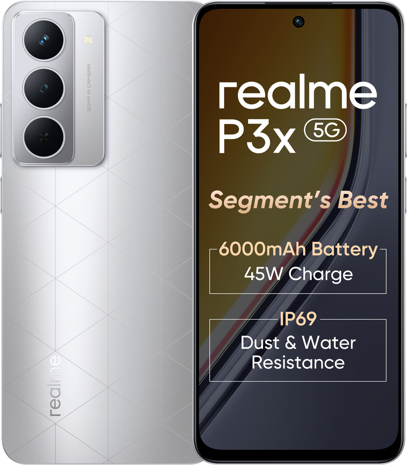 Image of realme P3x 5G (Lunar Silver, 128 GB)