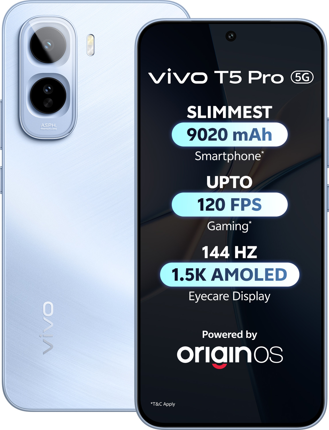 Image of vivo T5 Pro 5G (Glacier Blue, 256 GB)