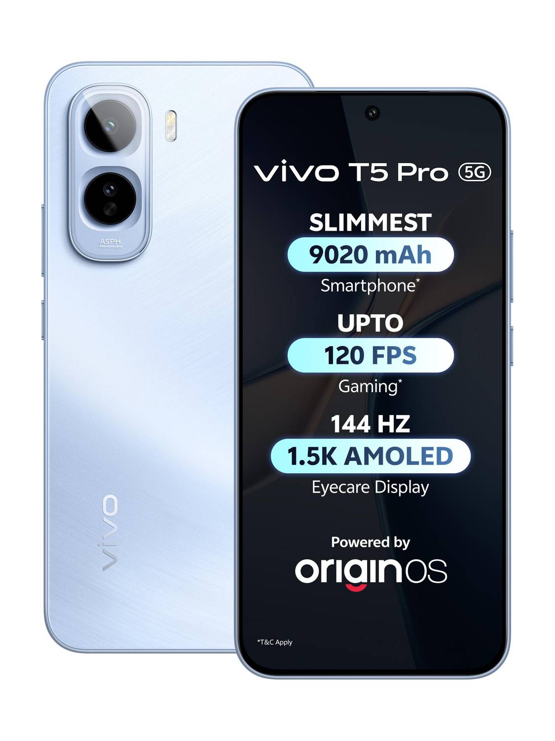 vivo T5 Pro 5G 128GB Glacier Blue - Image 1