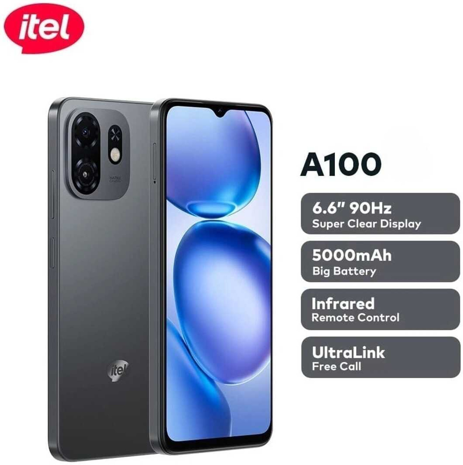 Image of itel Zeno 100 (PURE BLACK, 64 GB)