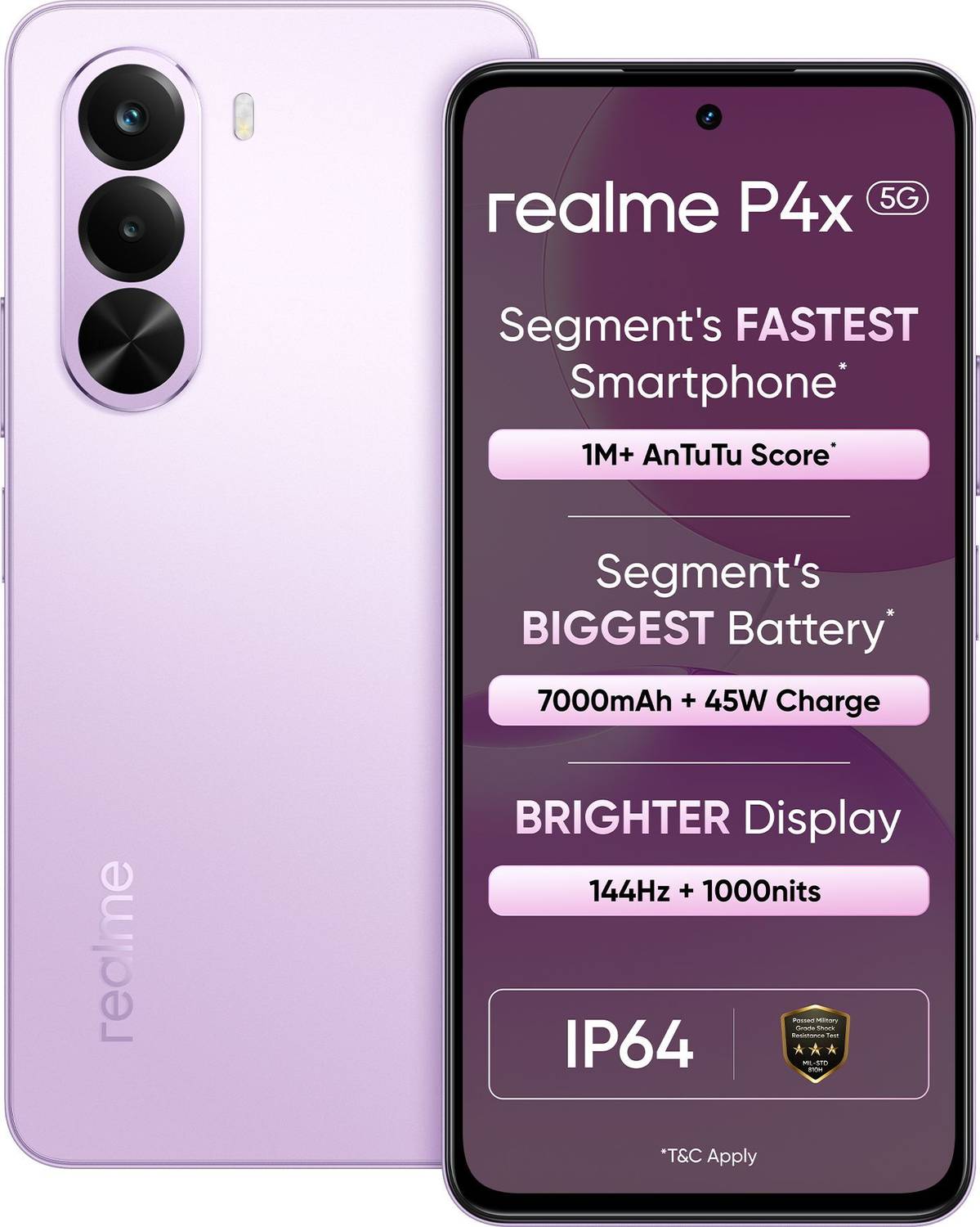 realme P4x 5G (128GB, Pink)