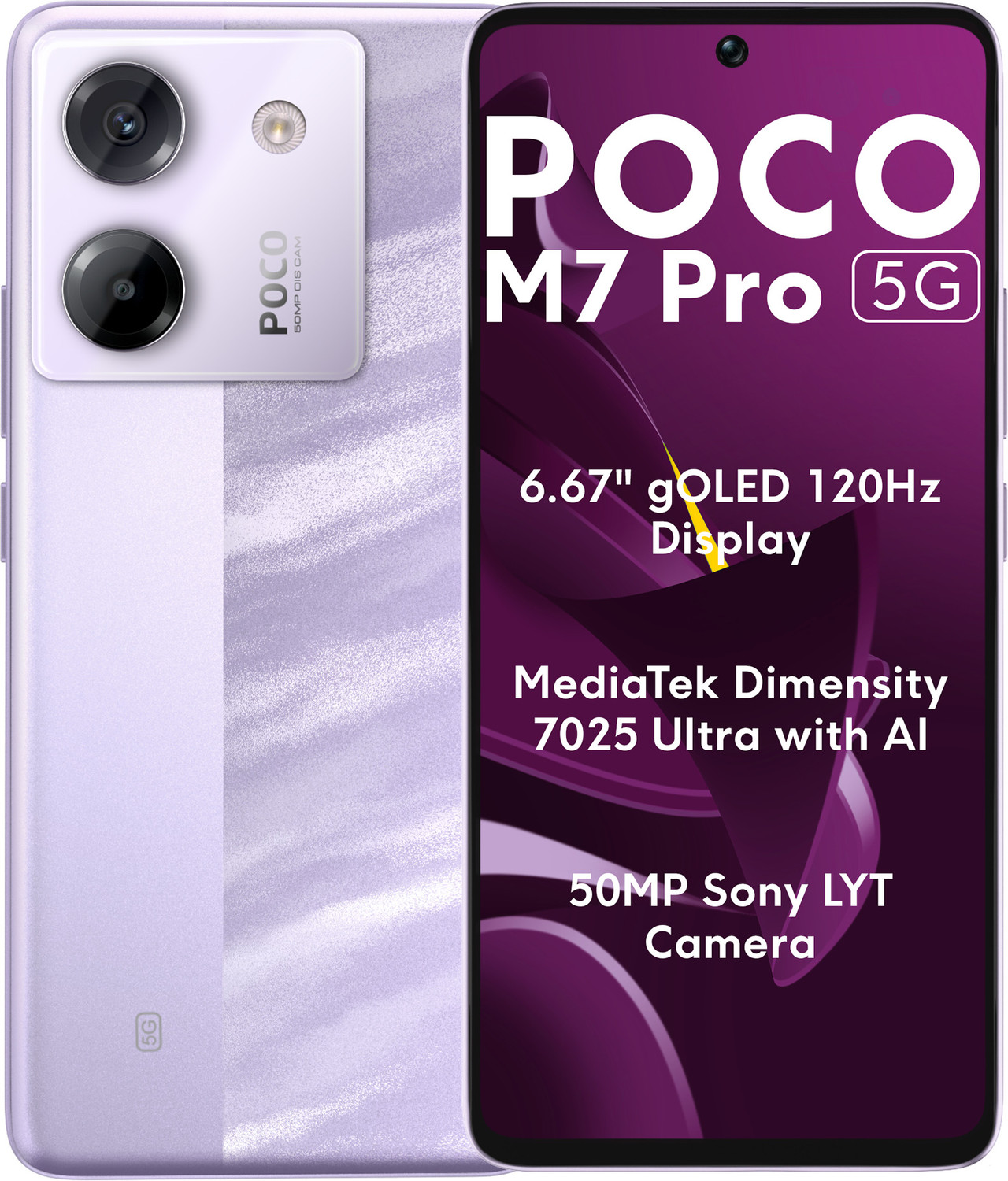 Image of POCO M7 Pro 5G (Lavender Frost, 256 GB)