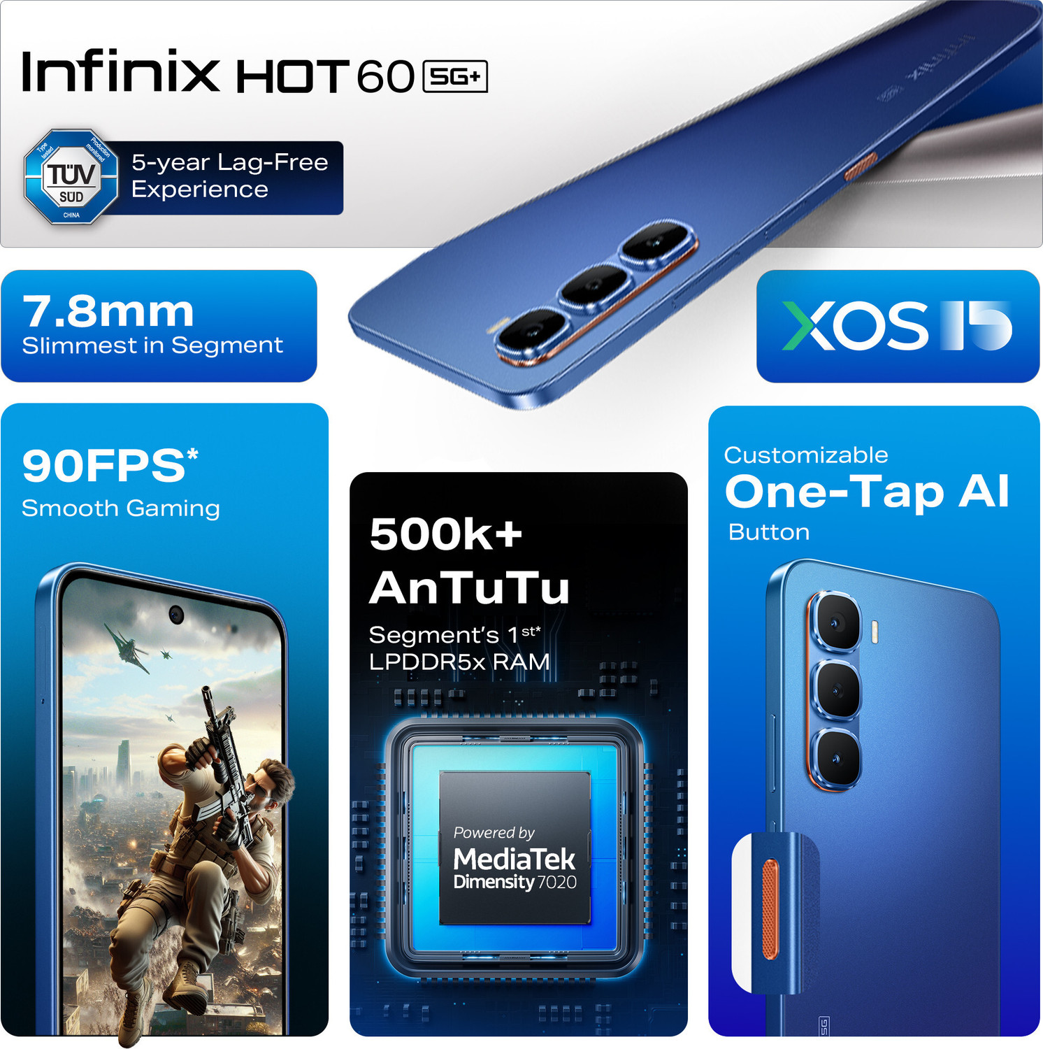 Image of Infinix Hot 60 5G+ (Caramel Glow, 128 GB)
