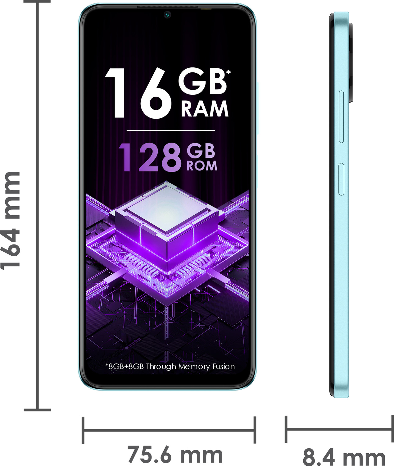 Image of itel S23 with Dual Sim| 50MP Rear Camera| 5000mAh Battery|Expandable Upto 1 TB (Sky Blue, 128 GB)