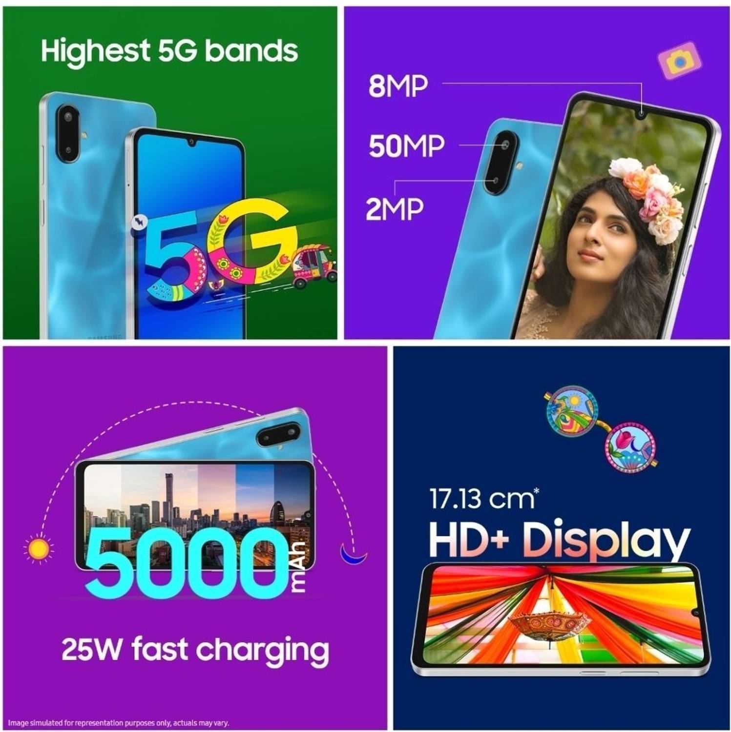 Samsung Galaxy F06 5G 128GB Purple - Image 4