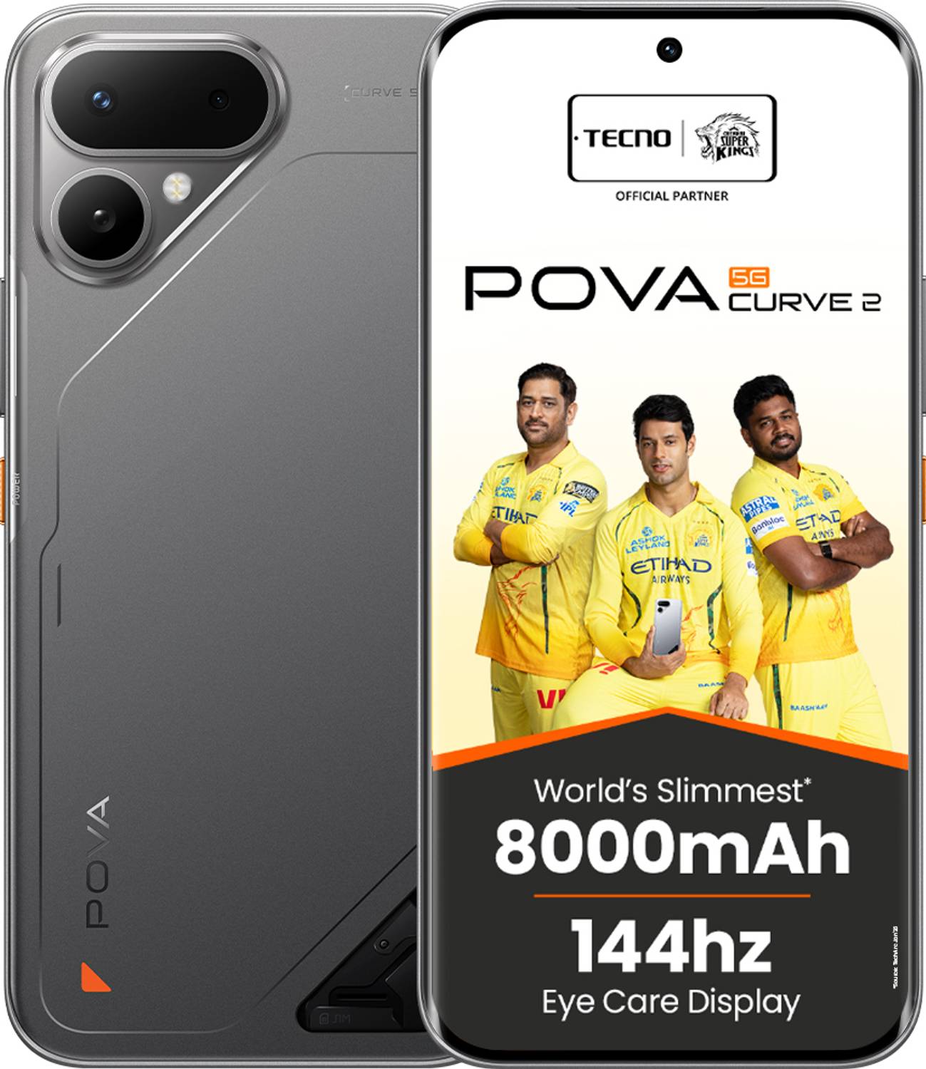 Tecno Pova Curve 2 5G (Storm Titanium, 256 GB) (8 GB RAM)