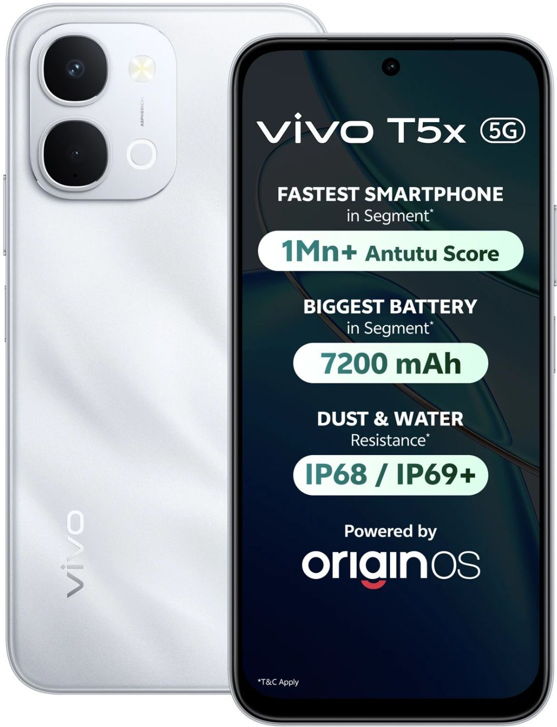 Image of vivo T5x 5G (Star Silver, 128 GB)