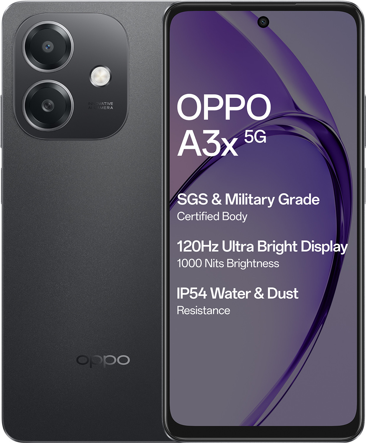 Image of OPPO A3x 5G (Sparkle Black, 128 GB)
