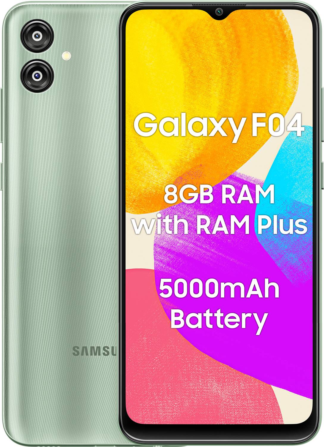 Samsung Galaxy F04 with 6.5 Samsung Galaxy F04 with 6.5