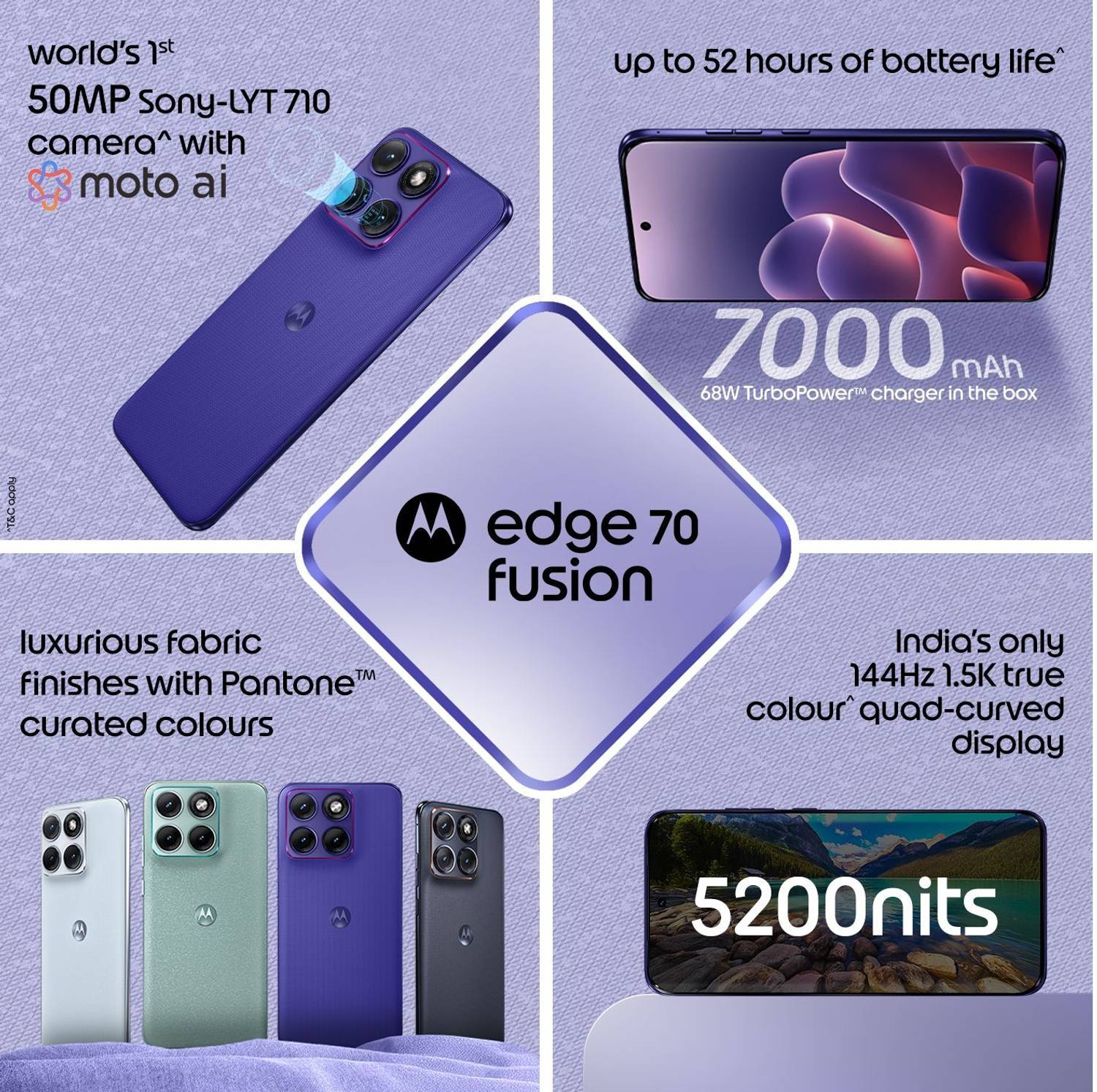 Motorola Edge 70 Fusion 512GB Orient Blue - Image 2