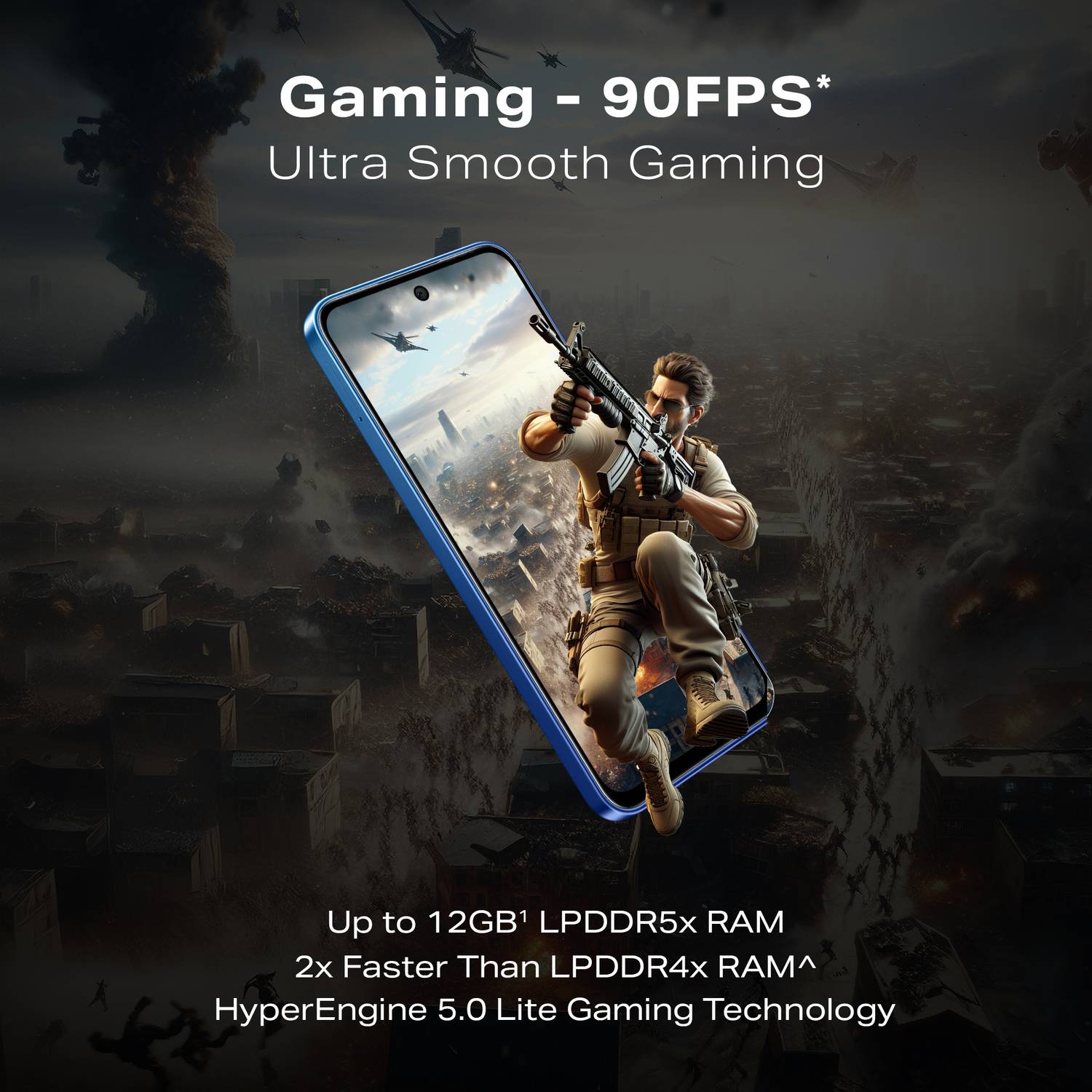 Infinix Hot 60 5G+ 128GB Shadow Blue - Image 3