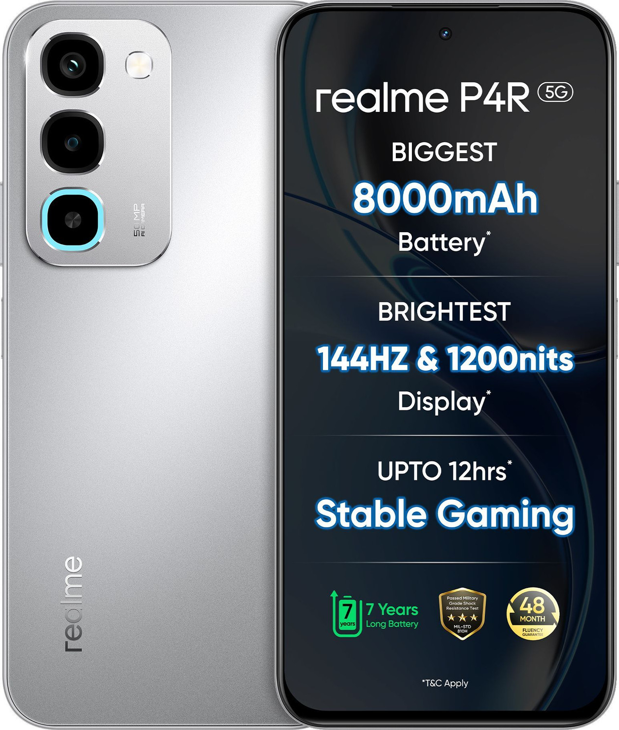 Image of realme P4R 5G (Silver Glare, 64 GB)