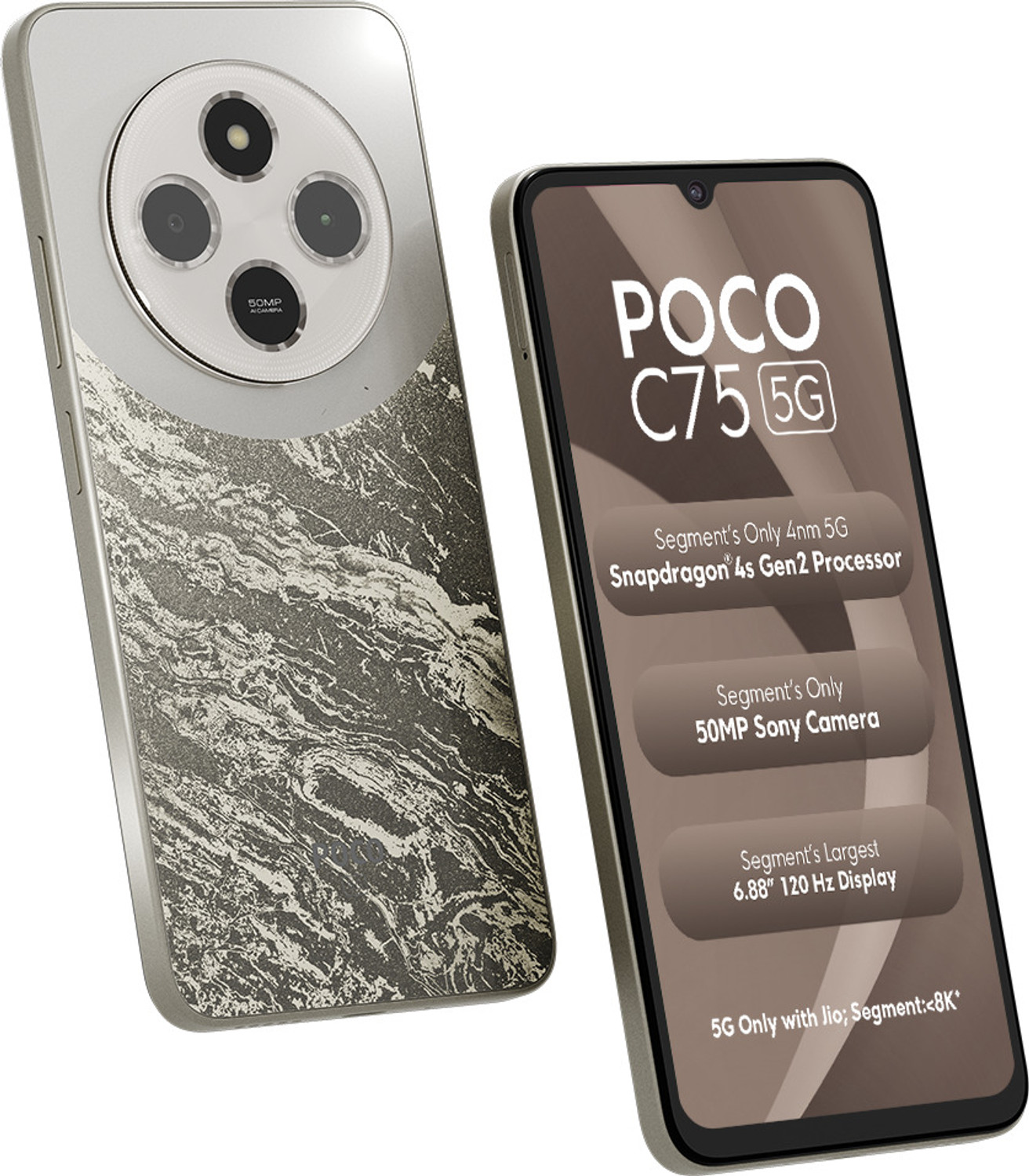Image of POCO C75 5G (Silver Stardust, 128 GB)
