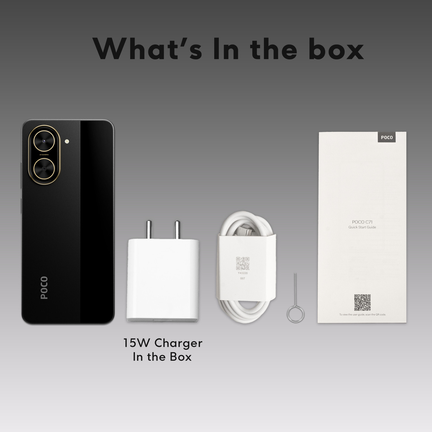 Image of POCO C71 - Locked with Airtel Prepaid (Power Black, 64 GB)