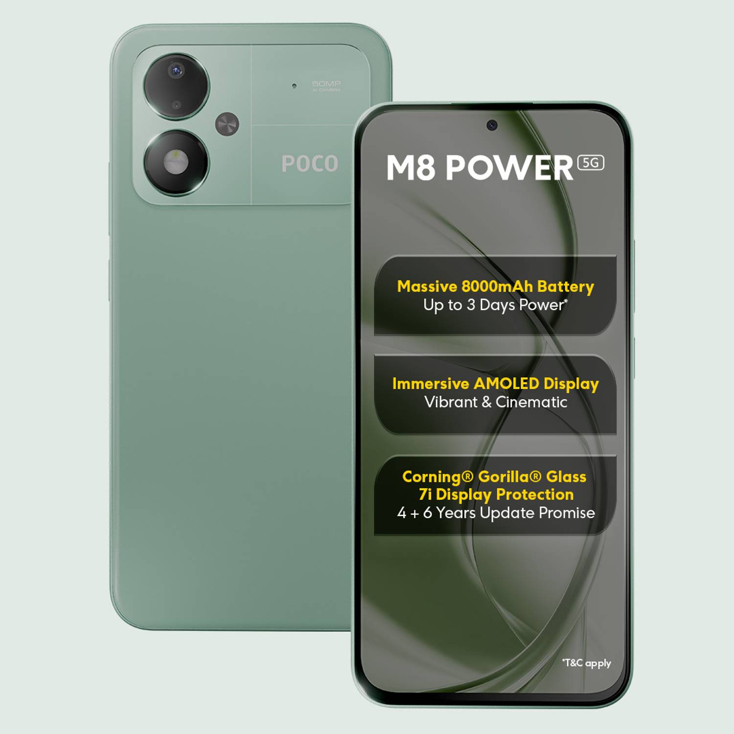 POCO M8 Power 5G 128GB Green - Image 1