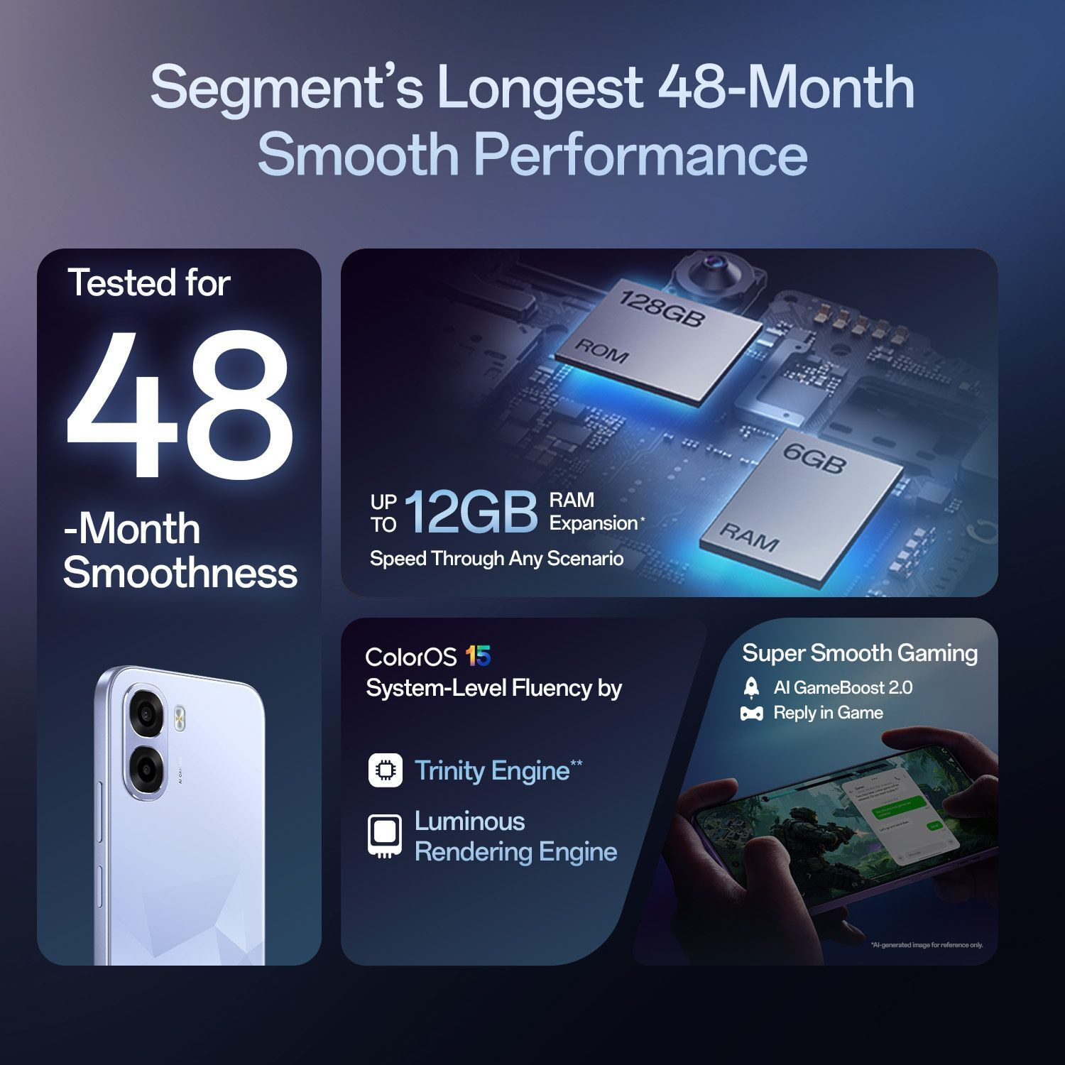 Image of OPPO K14x 5G (Prism Violet, 128 GB)