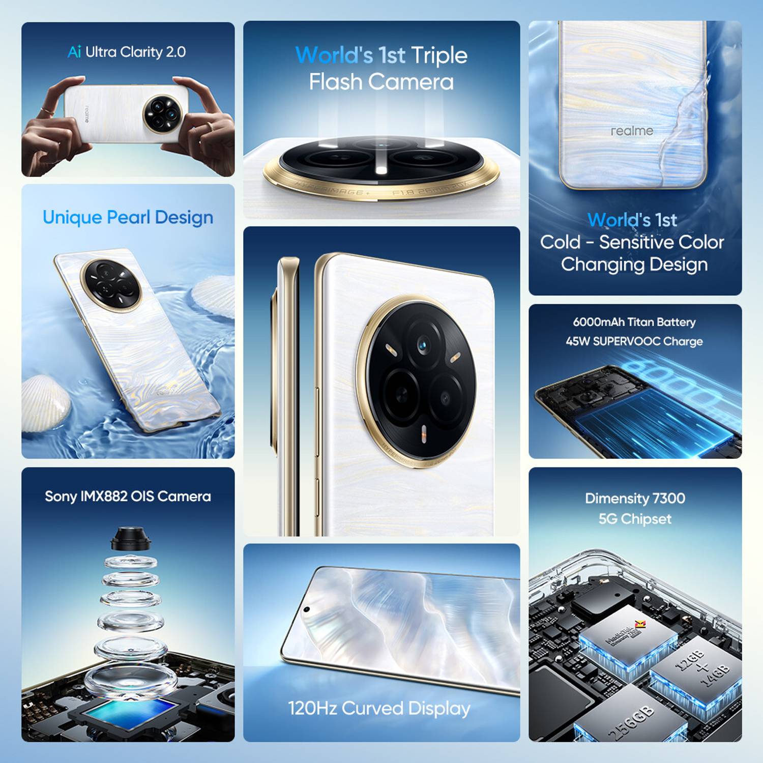 realme 14 Pro 5G 128GB Pearl White - Image 2