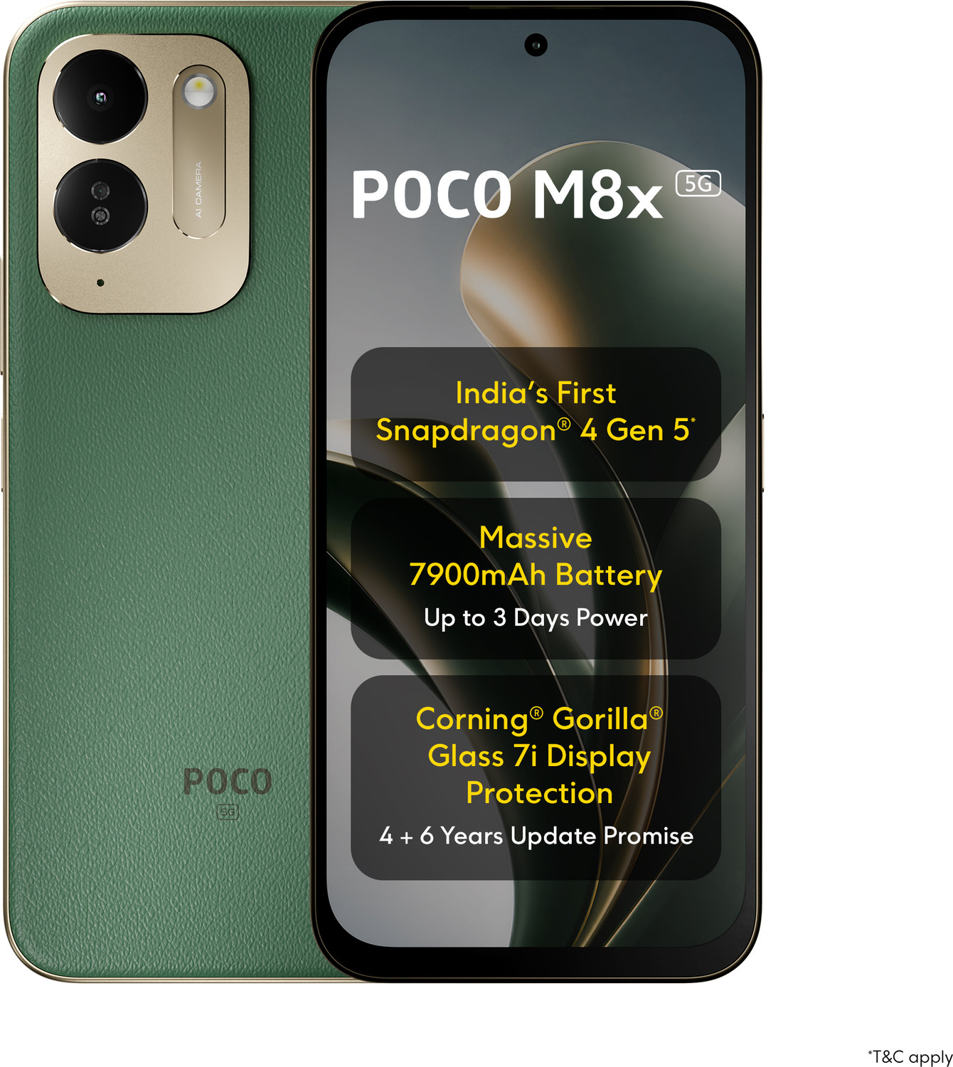 Image of POCO M8x 5G (Leather Green, 128 GB)