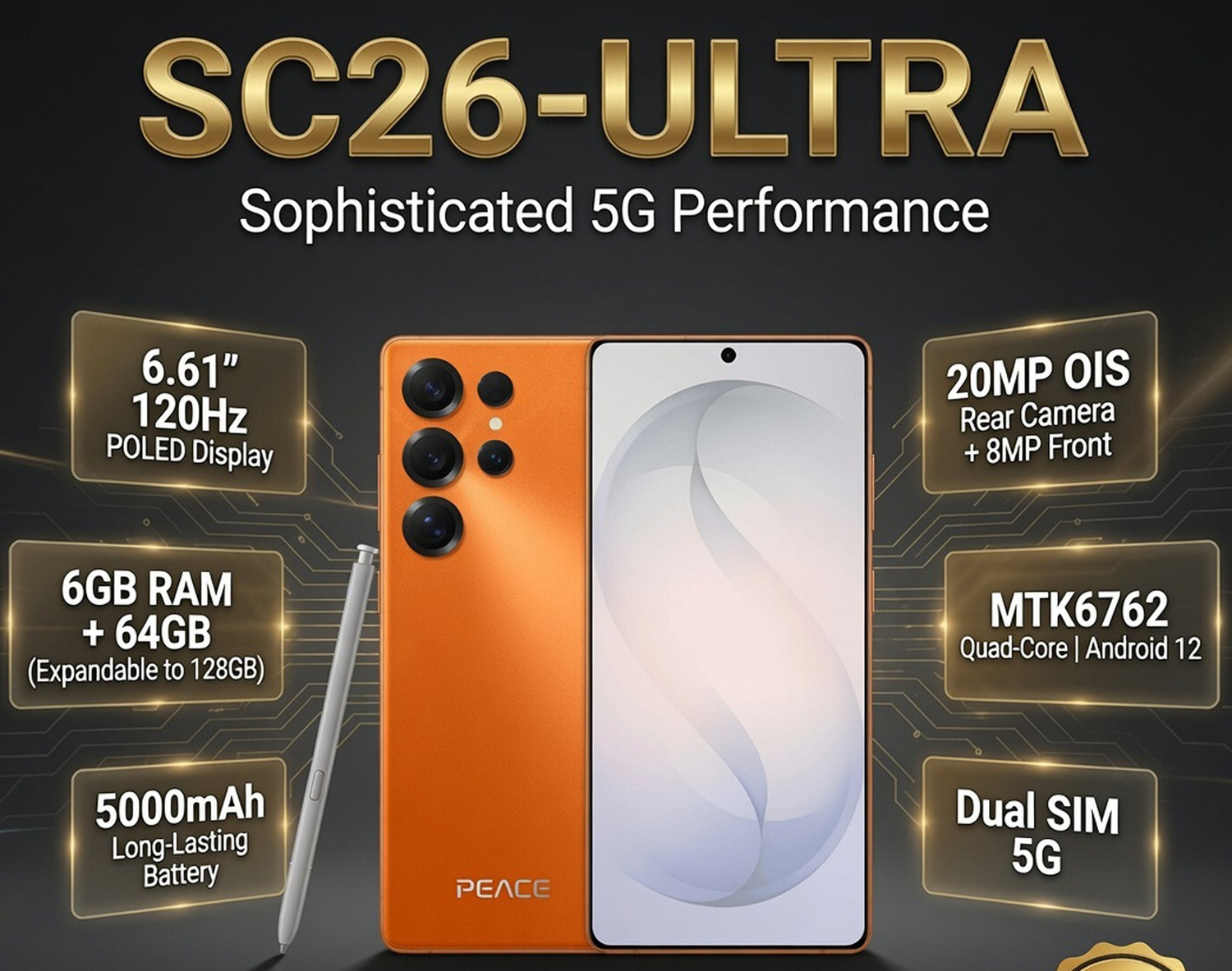 Image of Maplin SC26 5G (Orange, 64 GB)