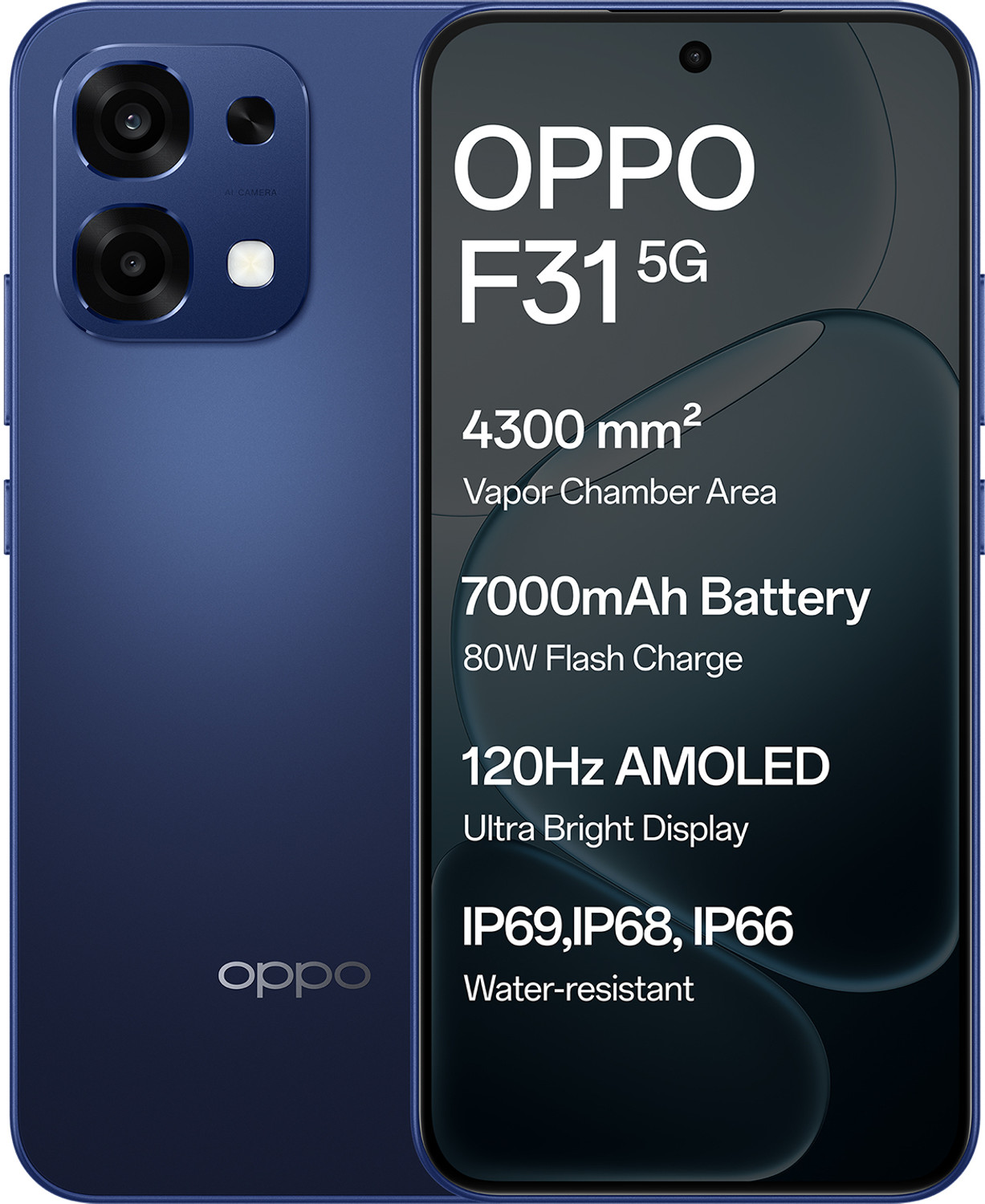Image of OPPO F31 5G (Midnight Blue, 128 GB)