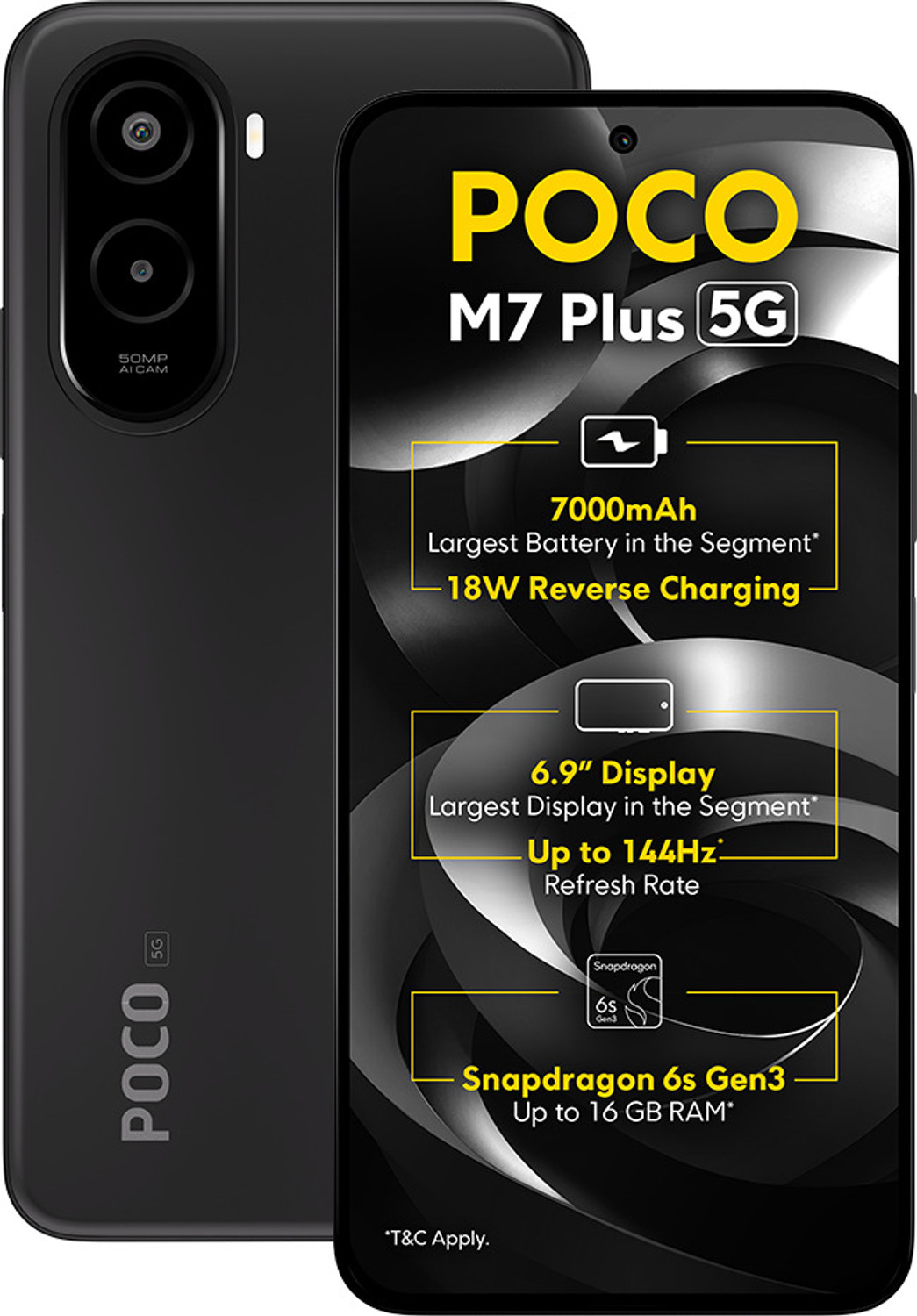 Image of POCO M7 Plus 5G (Carbon Black, 128 GB)