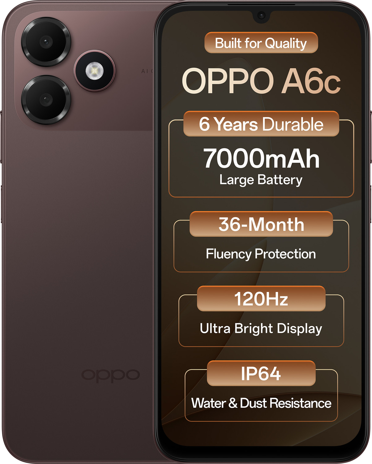 Image of OPPO A6c (Stone Brown, 128 GB)