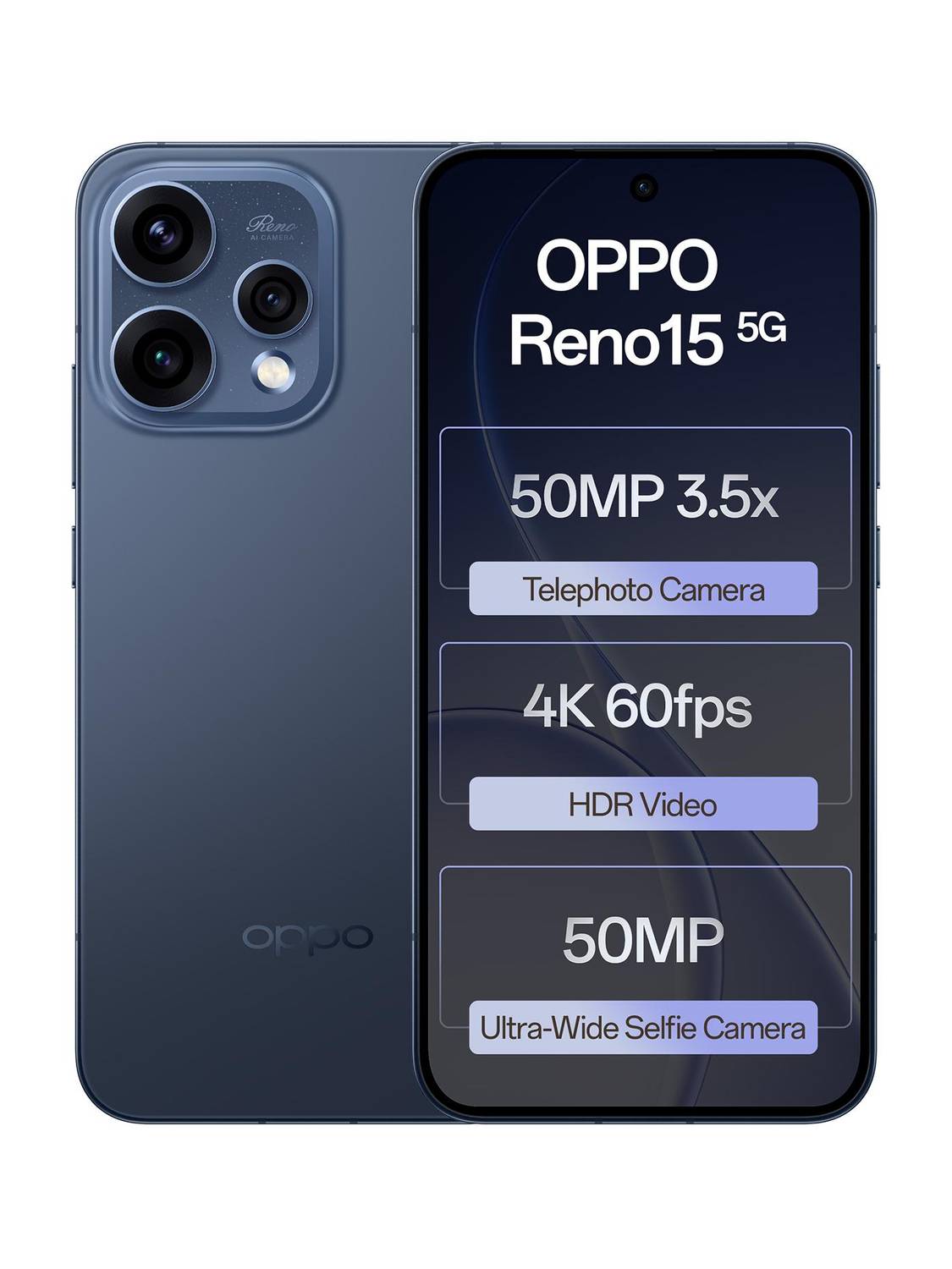 OPPO Reno15 5G (256 GB, Twilight Blue) - Image 1