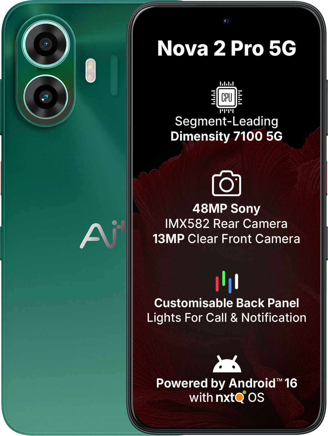 Image of Ai+ Nova 2 Pro 5G (Green, 128 GB)