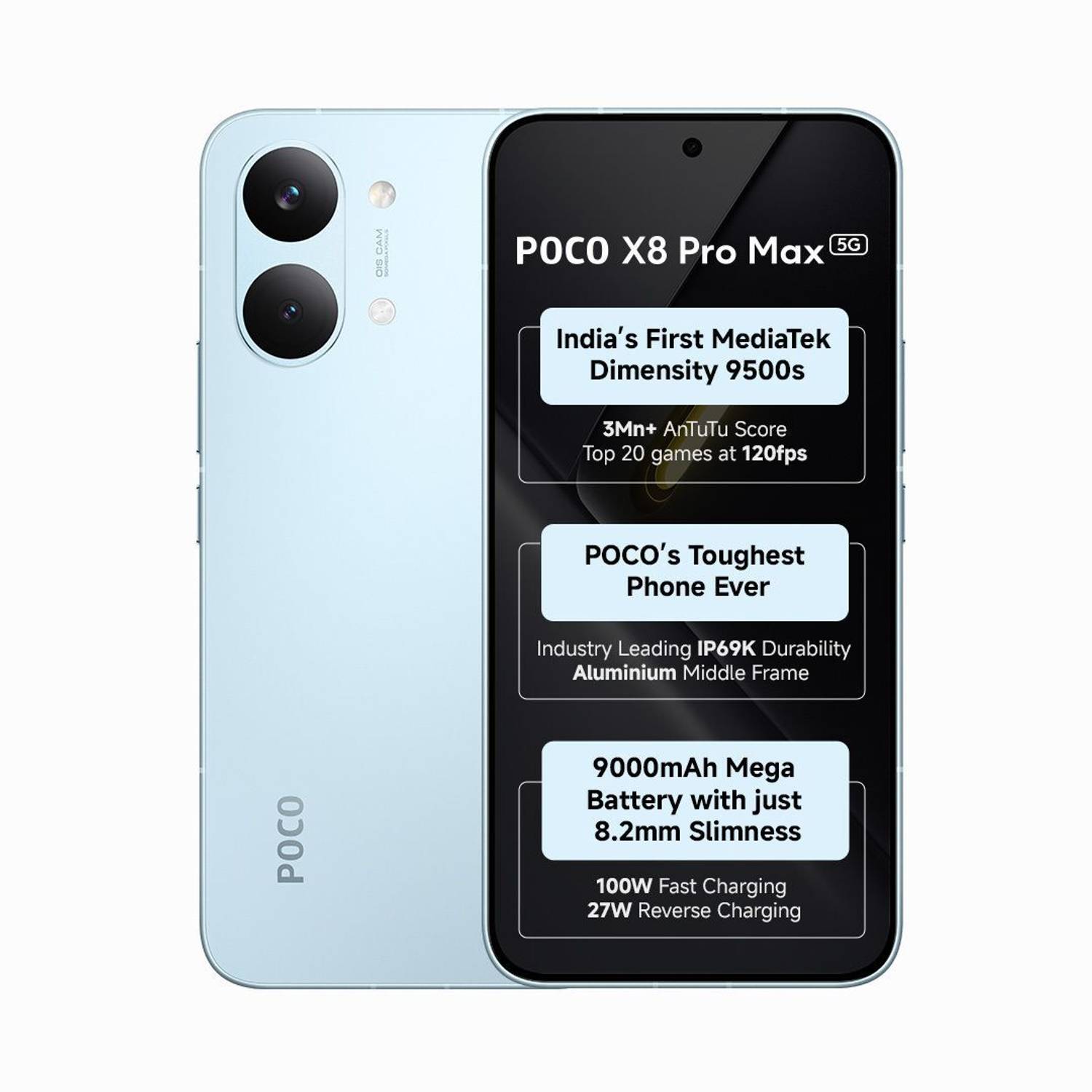 POCO X8 Pro Max 8GB/256GB-SIMフリー. Blue POCO X8 Pro Max (256 GB Storage, 12 GB RAM) Online at Best Price
