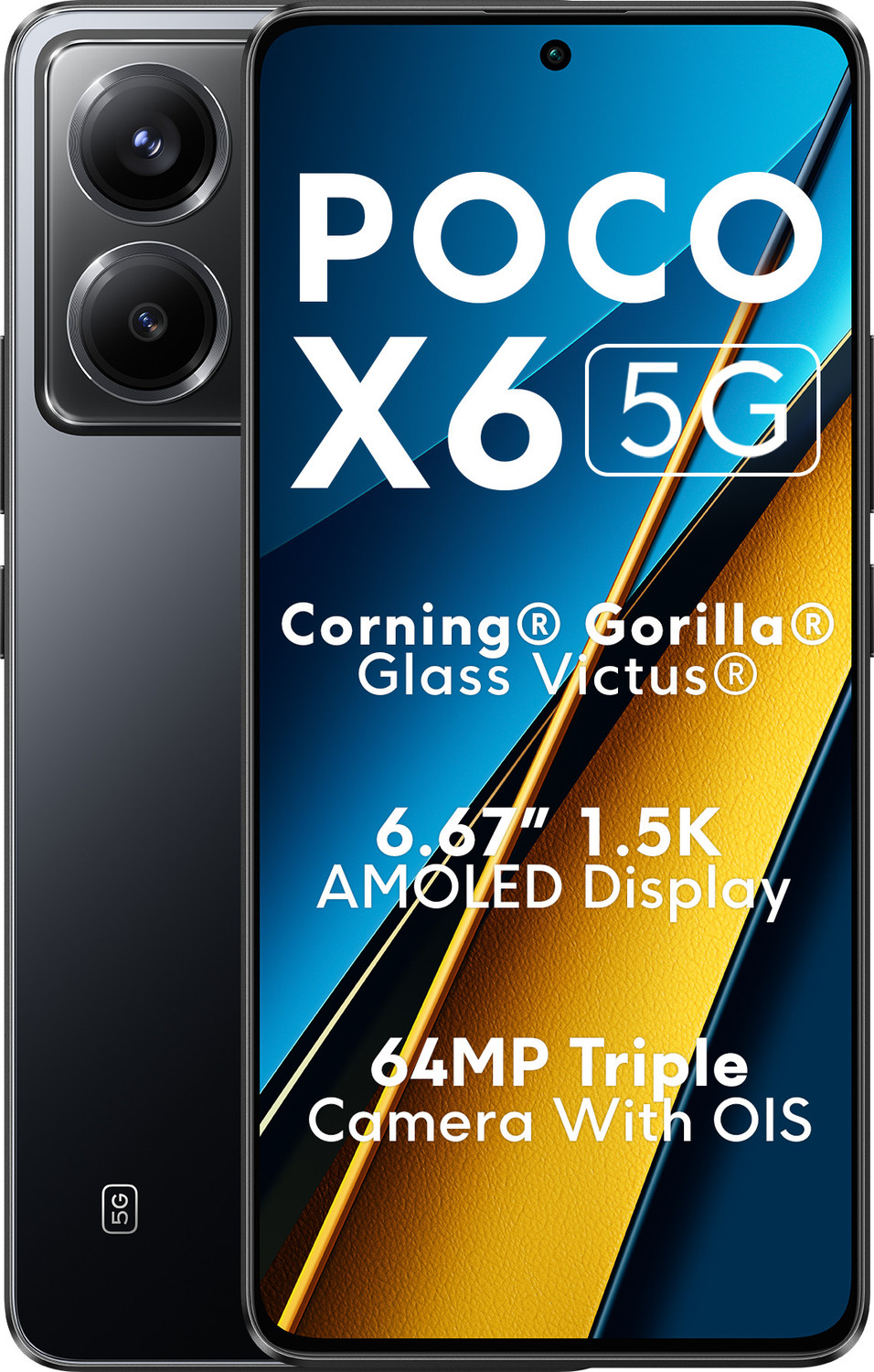 Image of POCO X6 5G (Mirror Black, 256 GB)