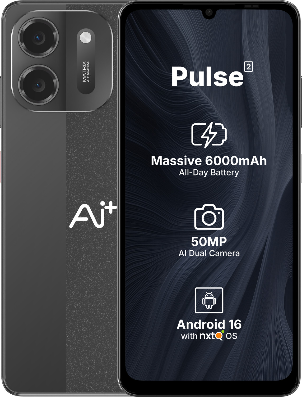 Image of Ai+ Pulse 2 (Black, 128 GB)