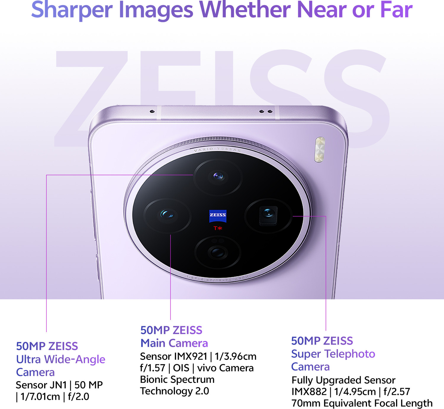 Image of vivo X200T (Seaside Lilac, 256 GB)