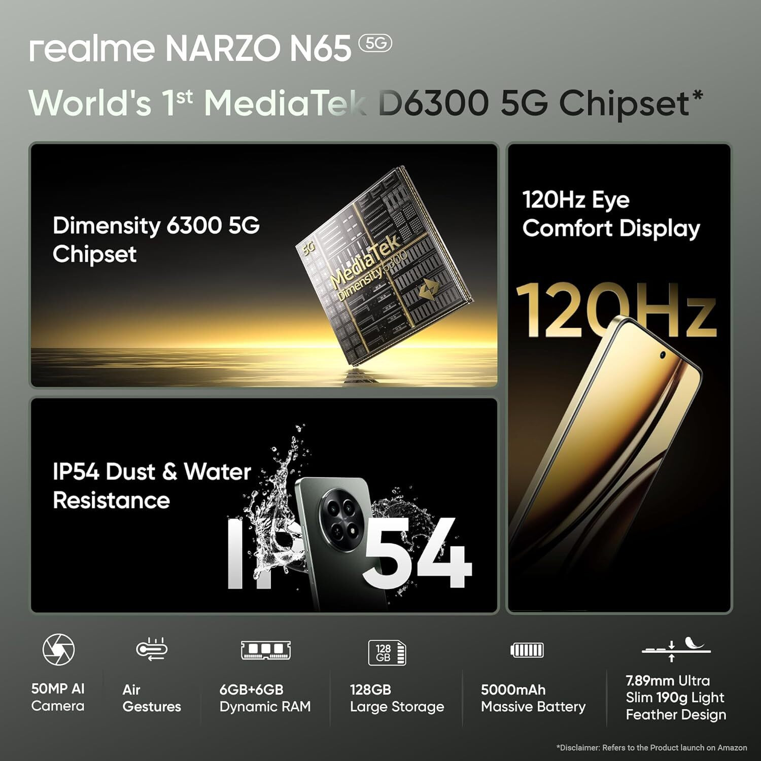Image of realme Narzo N65 5G (Deep Green, 128 GB)
