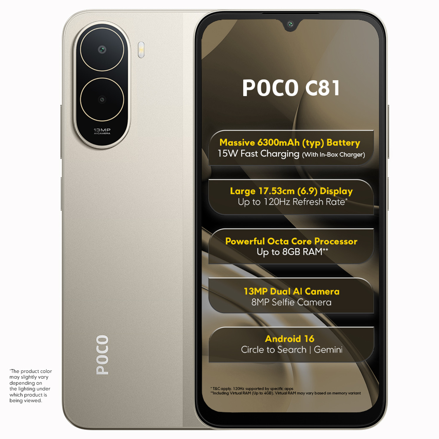 Image of POCO C81 (Sunset Gold, 64 GB)