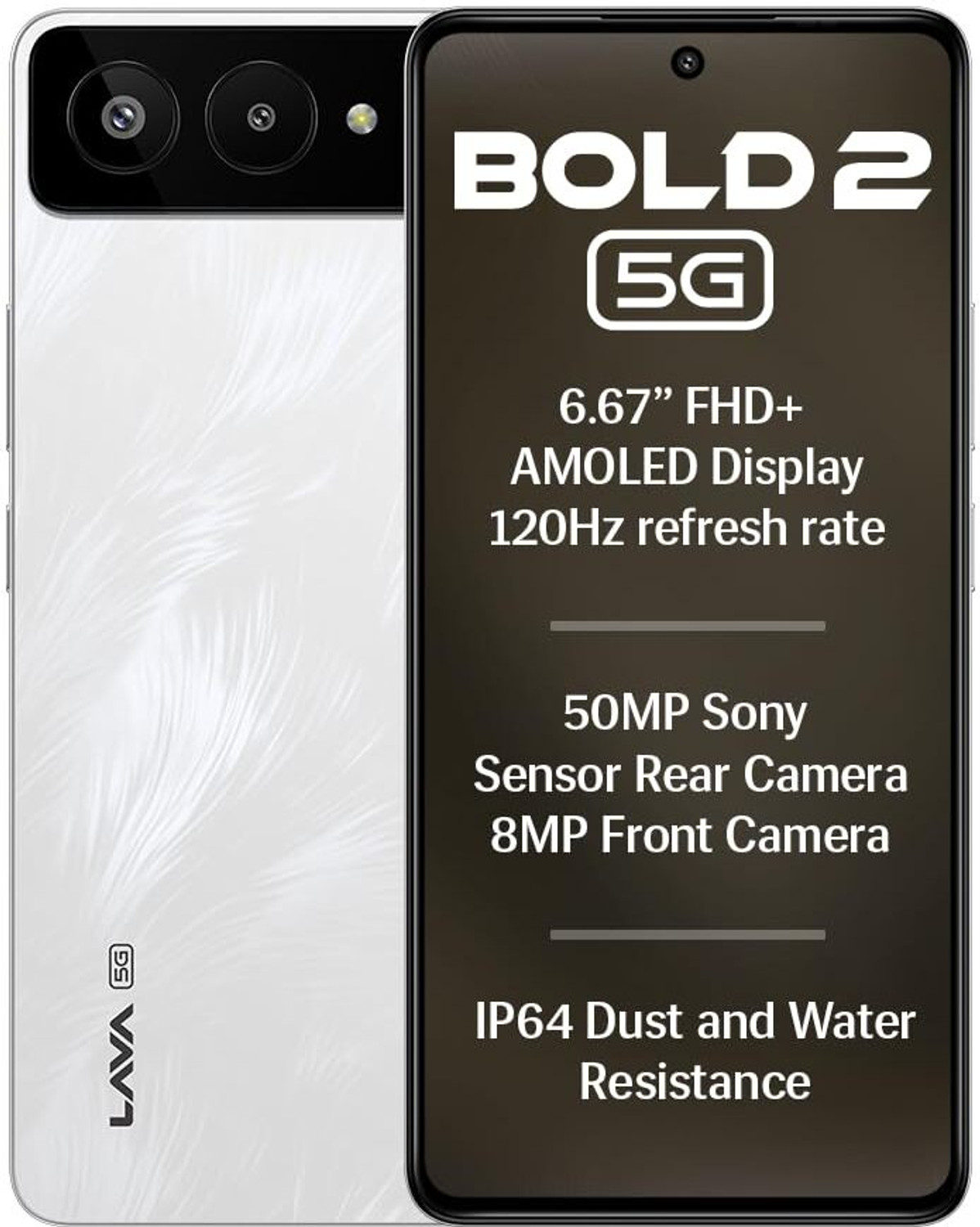 Image of LAVA BOLD 2 5G (Feather White, 128 GB)