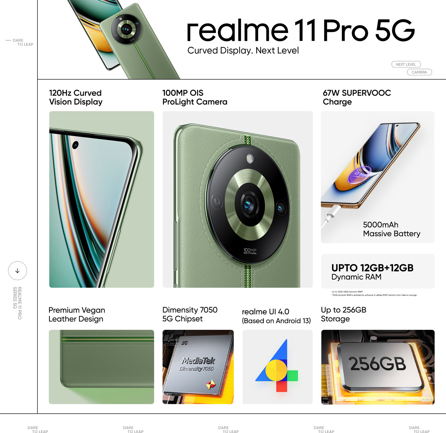Image of realme 11 Pro 5G (Oasis Green, 128 GB)