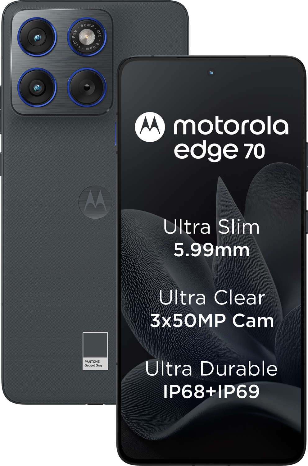 MOTOROLA Edge 70 (PANTONE Gadget Gray, 256 GB) (8 GB RAM)