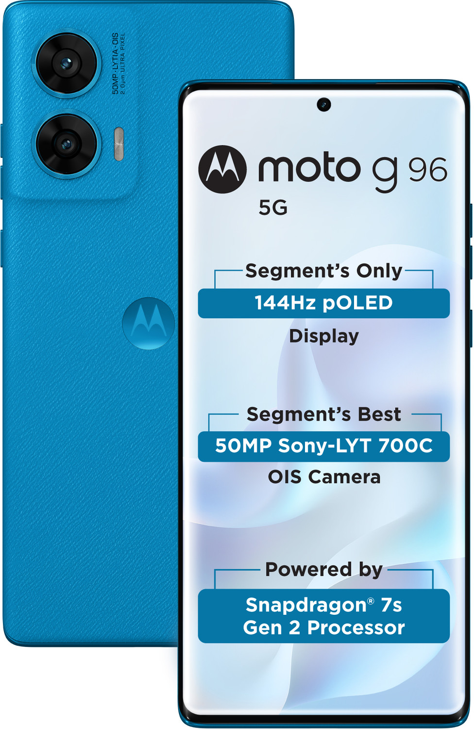 Image of MOTOROLA G96 5G (Pantone Dresden Blue, 128 GB)