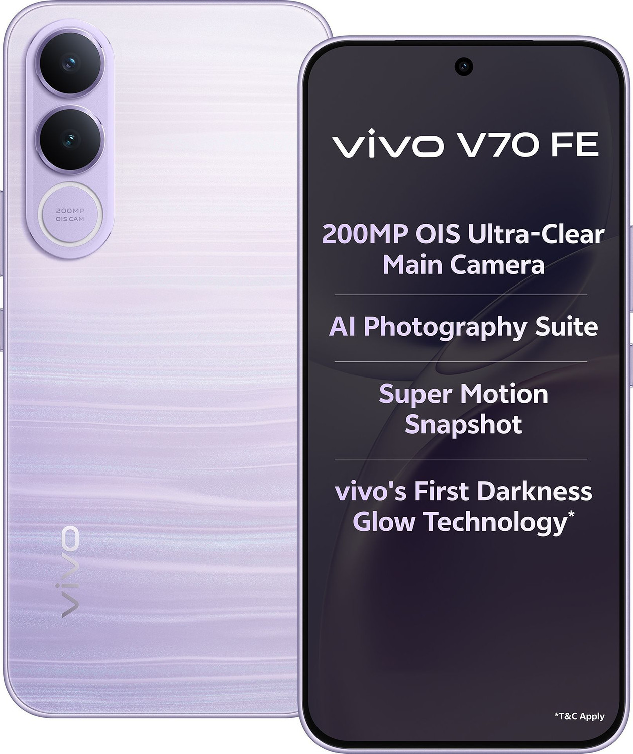 Image of vivo V70 FE (Northern Lights Purple 2026, 256 GB)
