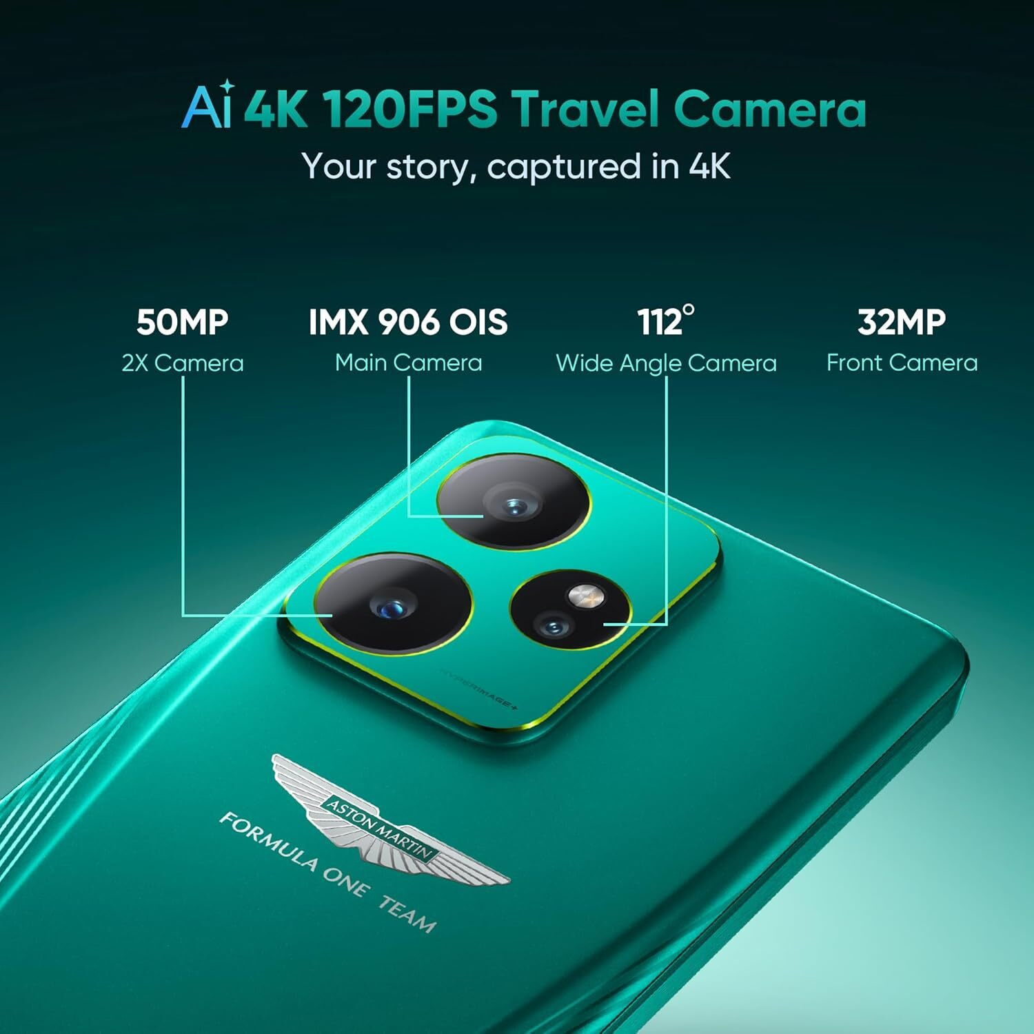 Image of realme GT7 Dream Edition 5G (Aston Martin Green, 512 GB)