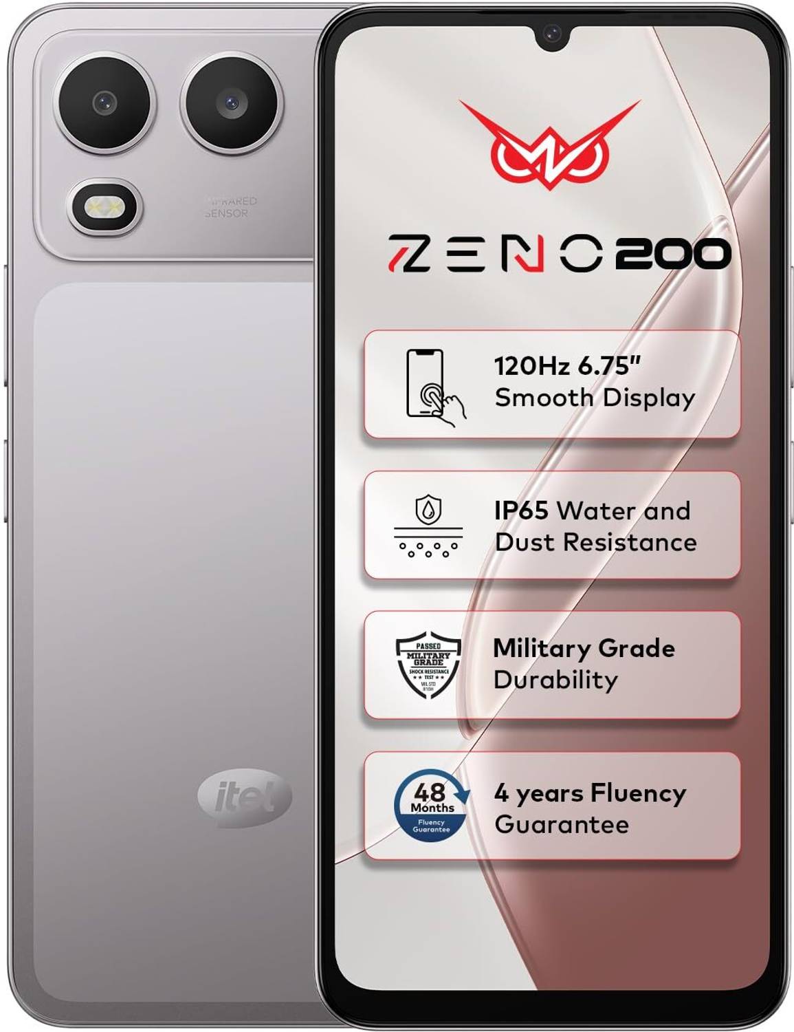 itel Zeno 200 4G (Meteor Titanium, 128 GB)