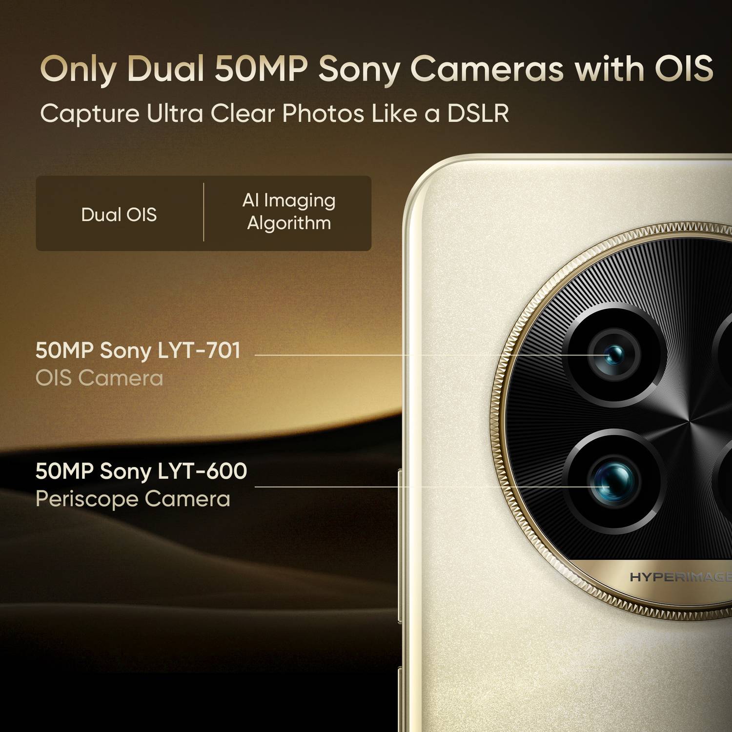 realme 13 Pro+ 5G (256GB, Monet Gold) - Image 3