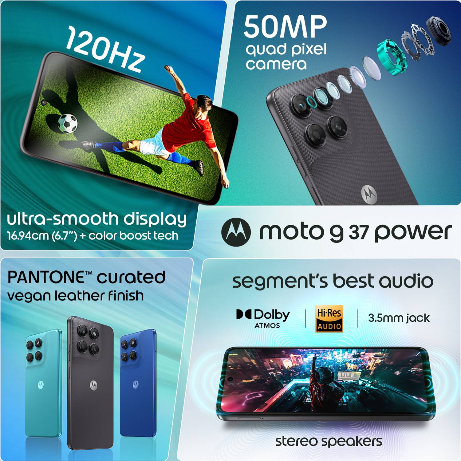 MOTOROLA g37 power 128GB (PANTONE Impenetrable) - Image 4