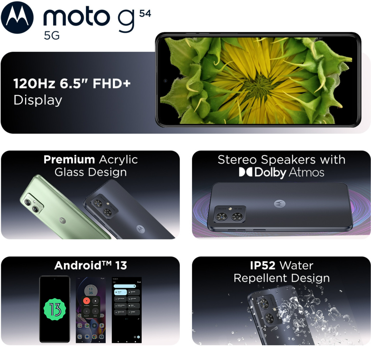 Image of Motorola g54 5G (Midnight Blue, 256 GB)