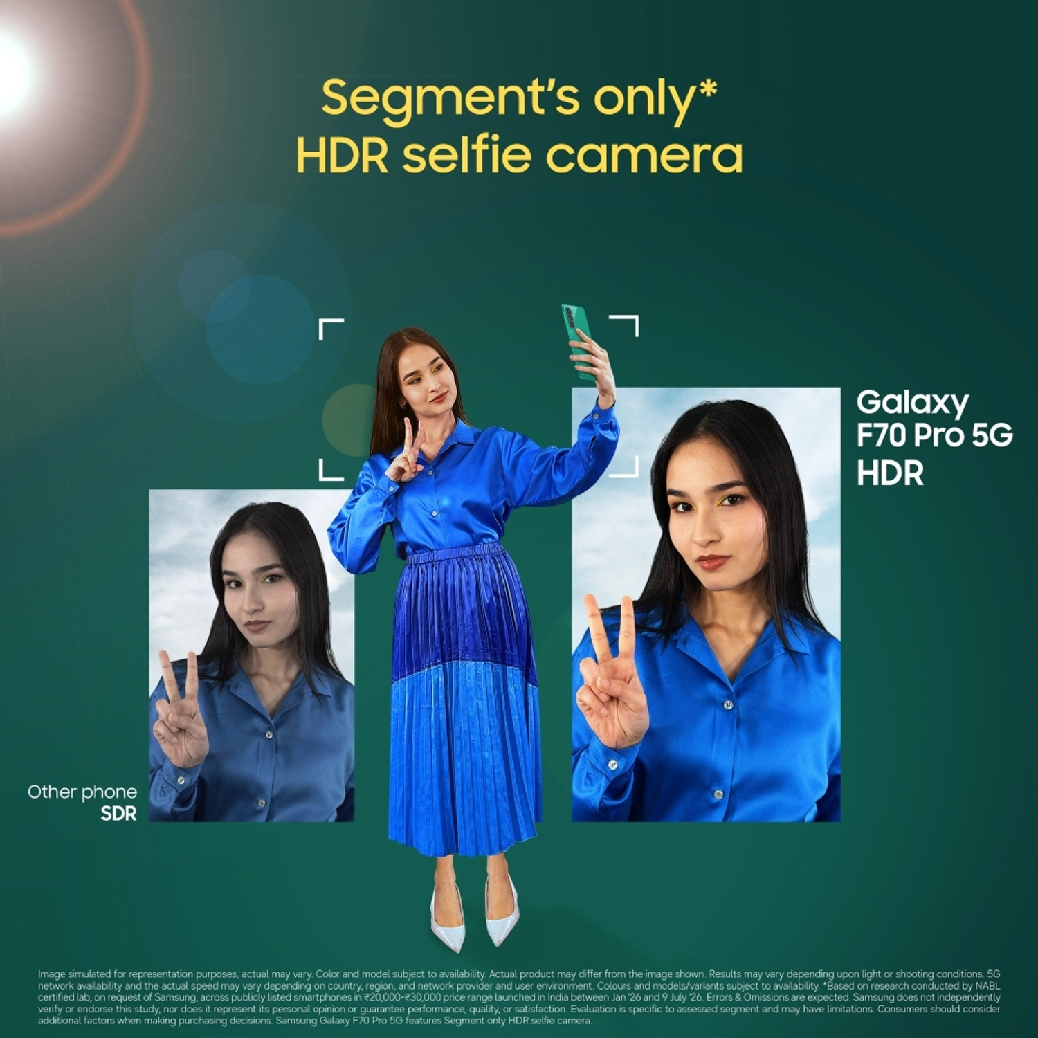 Image of Samsung Galaxy F70 Pro 5G (Aura Green, 128 GB)